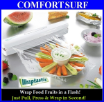 Wraptastic Dispenser Wrap Food in a Flash! Pull, Press, Wrap in Second!!